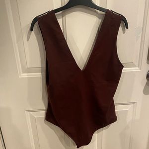 Free People V-neck bodysuit NWT